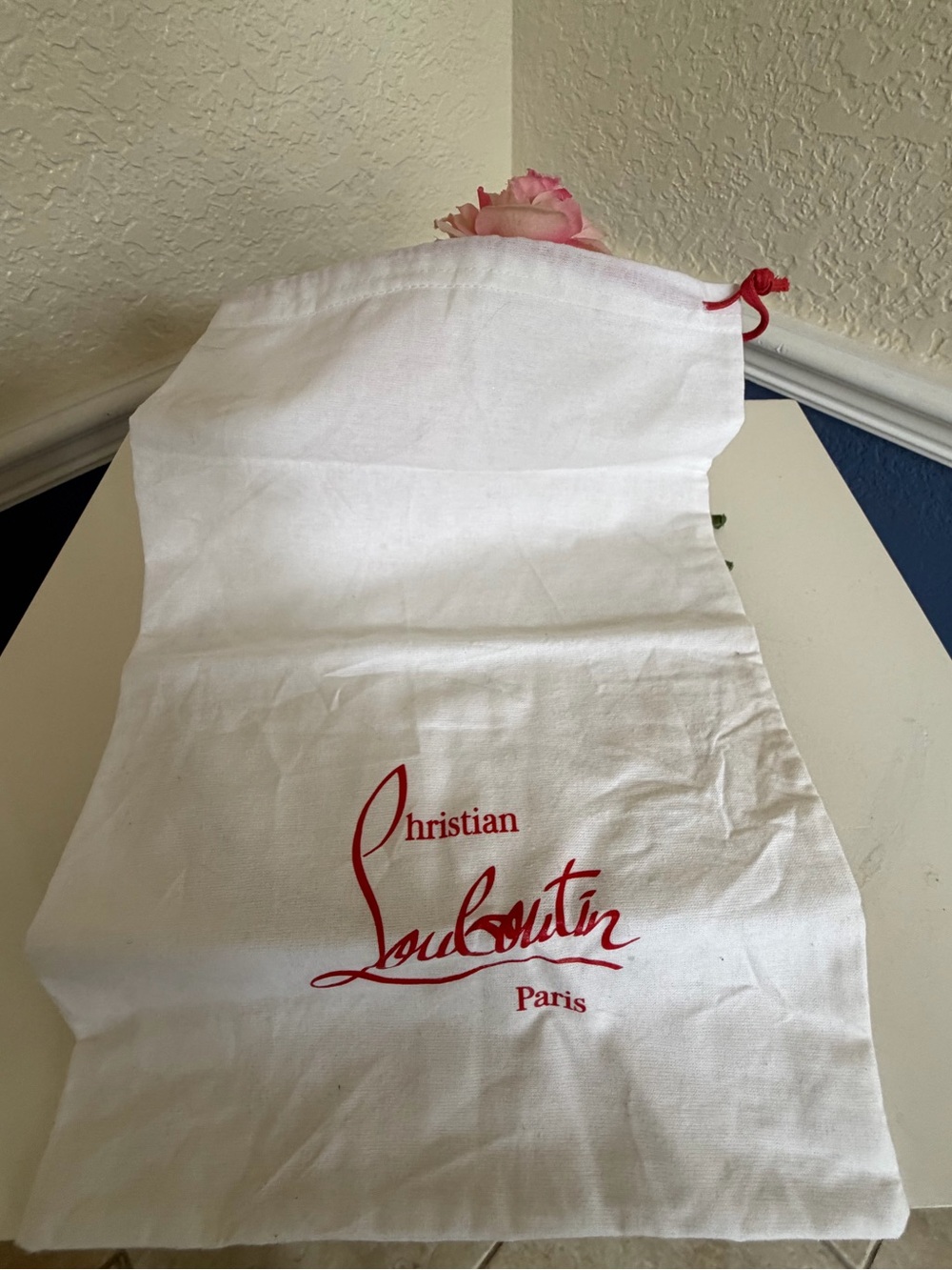 Christian Louboutin Dust bag Drawstring Red Logo 9.5” X 14.5” - Picture 7 of 9